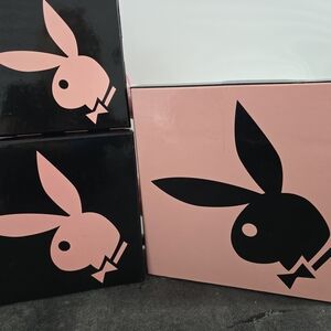 PLAYBOY Black and Pink Storage Boxes